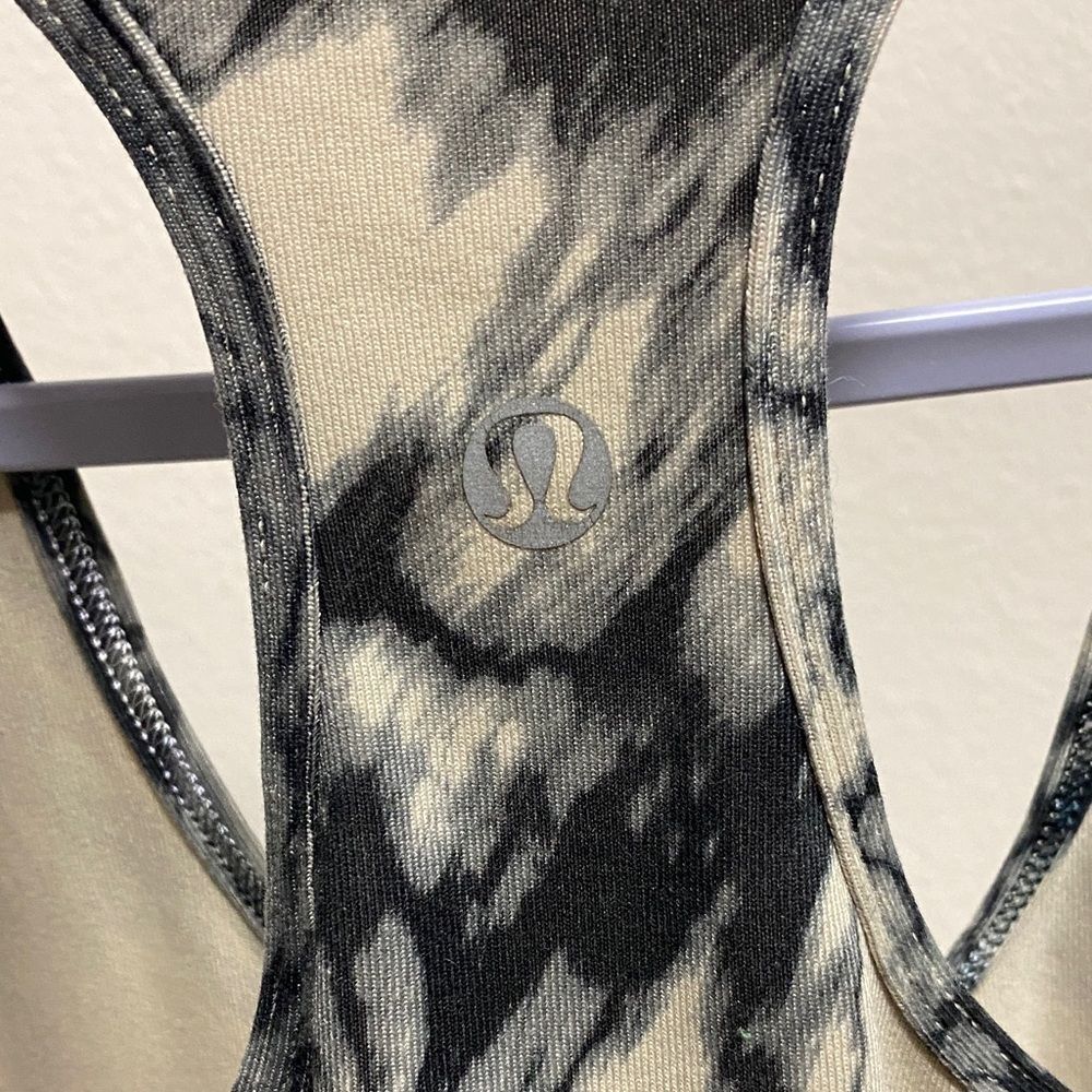 Lululemon Cool Racerback Tank Great Granite Black Mojave Tan Size 4 Long Luon - Picture 3 of 11